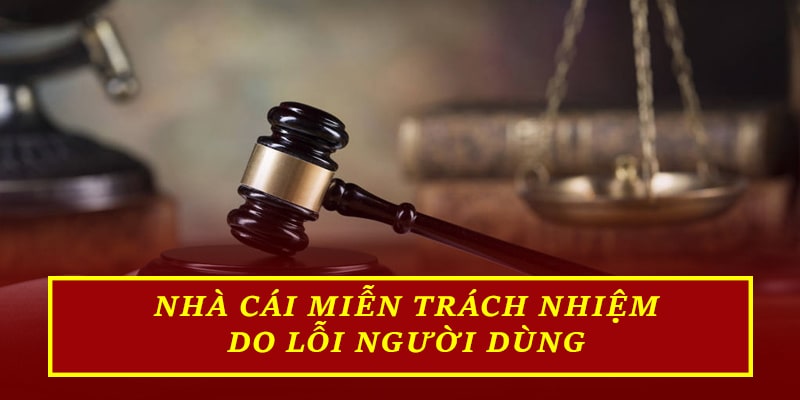 Nhà cái miễn trách nhiệm do lỗi người dùng